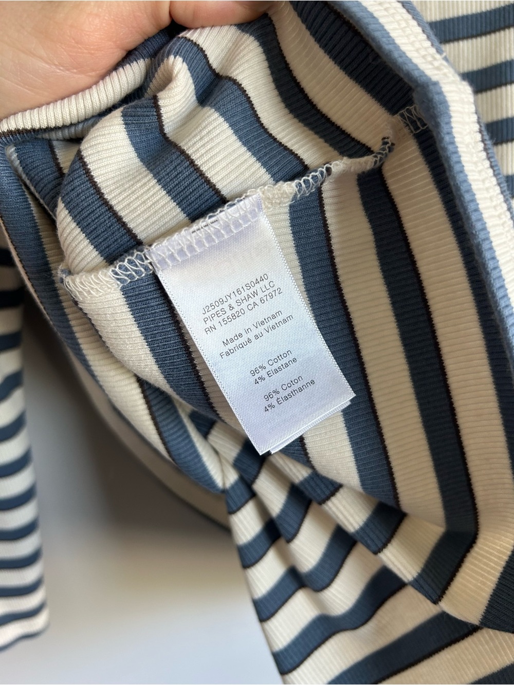 Veronica Beard Delano Puff Sleeve Top Size XL Blue White Stripe - Picture 8 of 8
